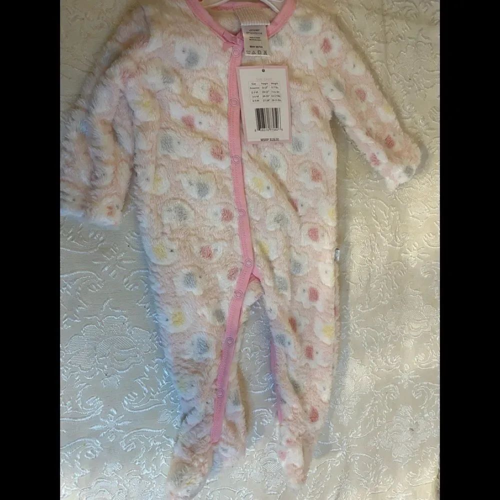 🛍Little joy Girls size 3-6 moths one piece Pijama🎀 - Picture 6 of 10